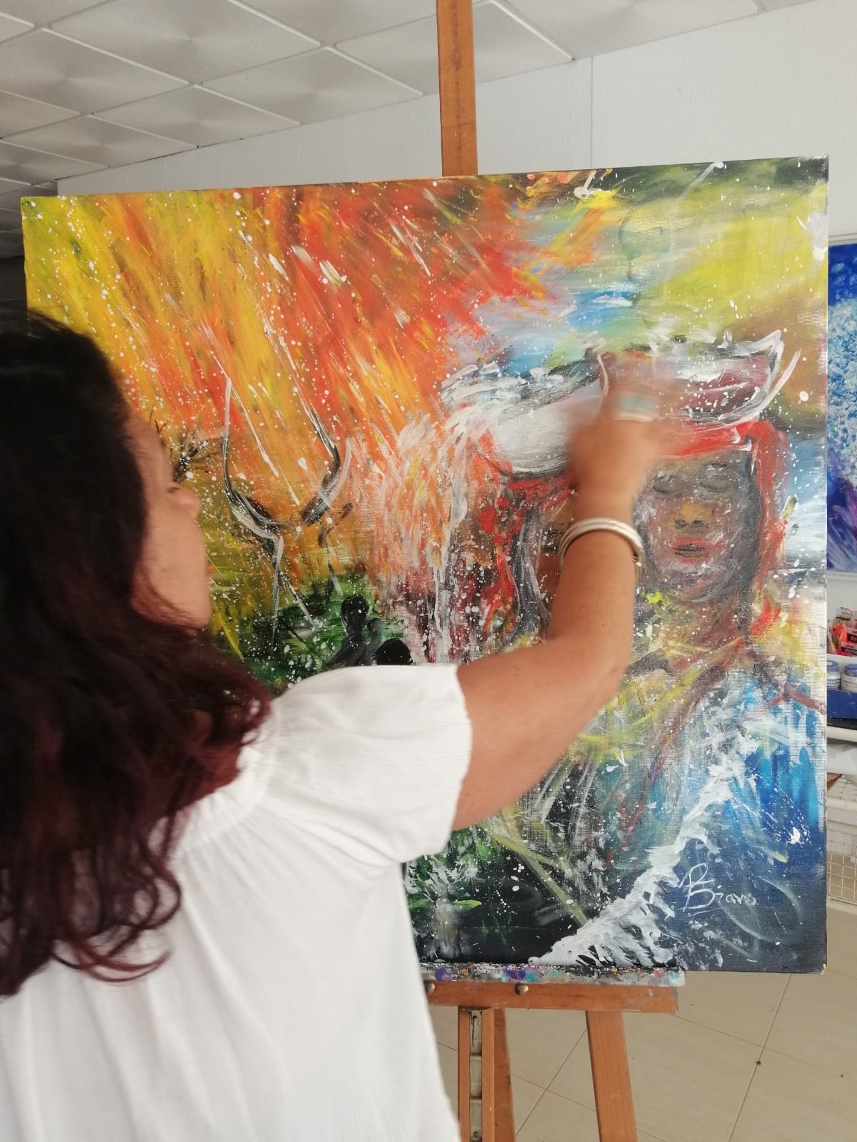 *África minhas Raízes* Acrílico s/ Tela 90 X 90 2021